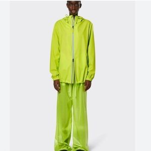 NWT RAINS Storm Breaker Unisex Raincoat  Reflective Digital Lime Waterproof  XL